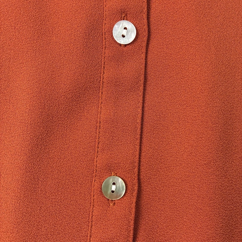 J Jill Long Sleeve Button Up Blouse Burnt Orange Women's 2X Career Basic Classic - Picture 4 of 12